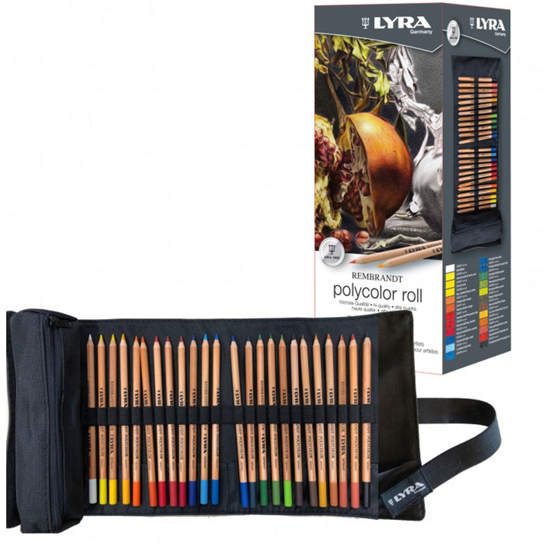 Astuccio Arrotolabile In Tessuto Lyra Rembrandt Polycolor 24pz
