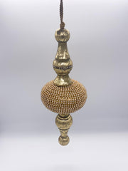 Addobbo Albero Di Natale Pendente Oro Antico Con Glitter 24CM