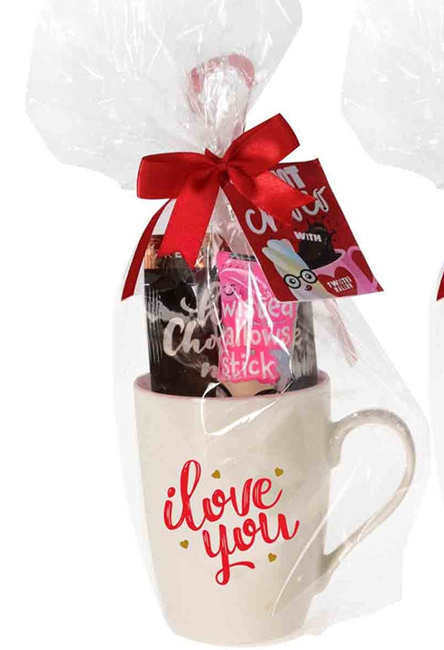 Tazza In Ceramica "I Love You" Con Cioccolato