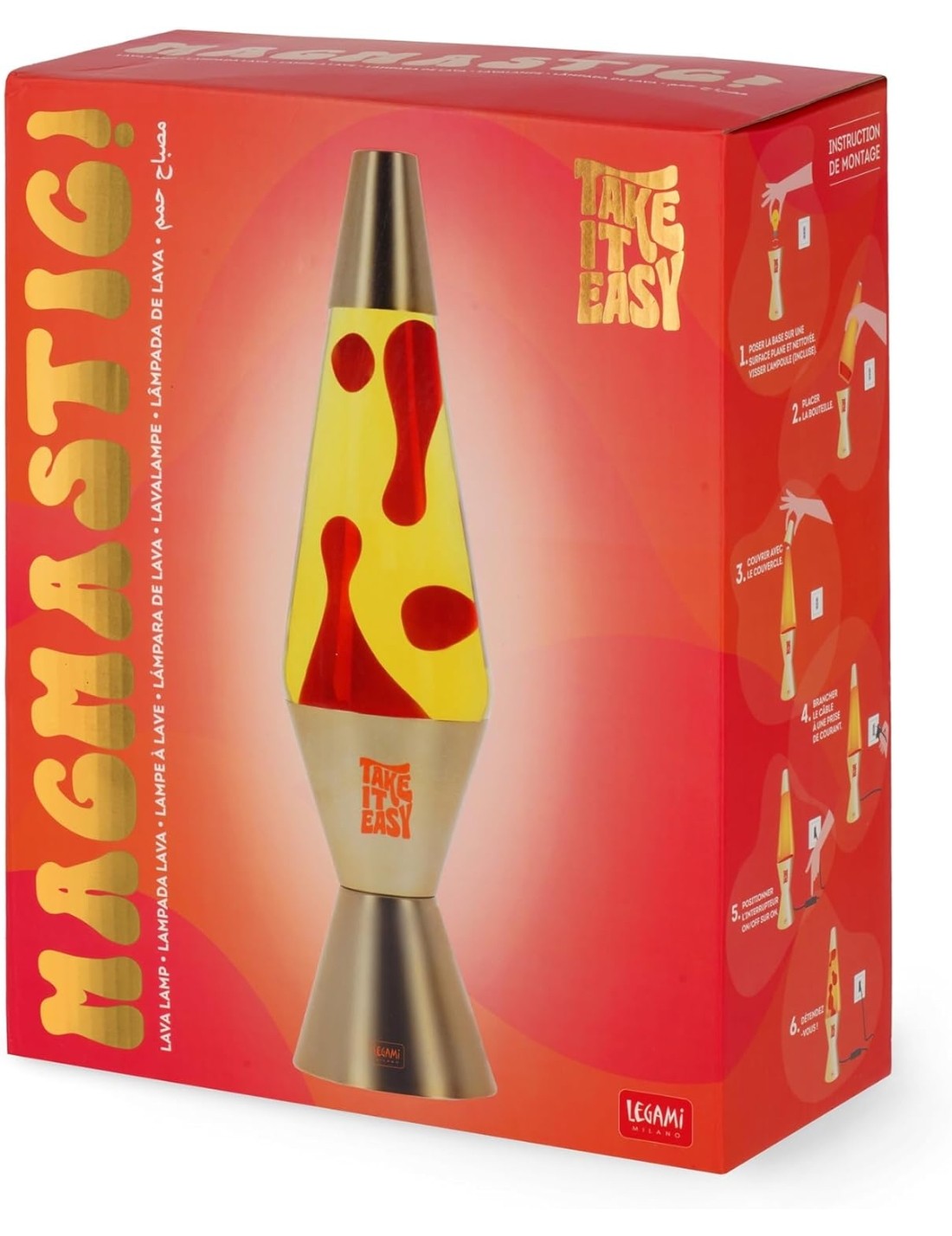 Lampada Lava Magmastic Oro Legami