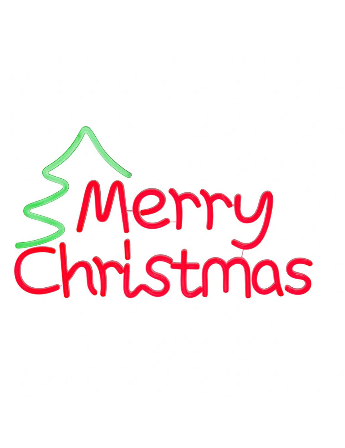 Addobbo Di Natale Scritta Luce LED Merry Christmas