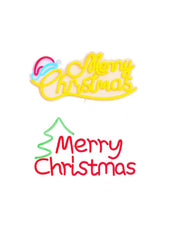 Addobbo Di Natale Scritta Luce LED Merry Christmas