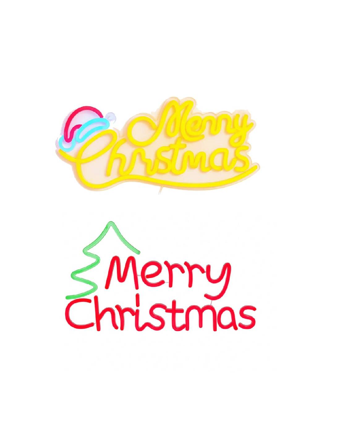 Addobbo Di Natale Scritta Luce LED Merry Christmas