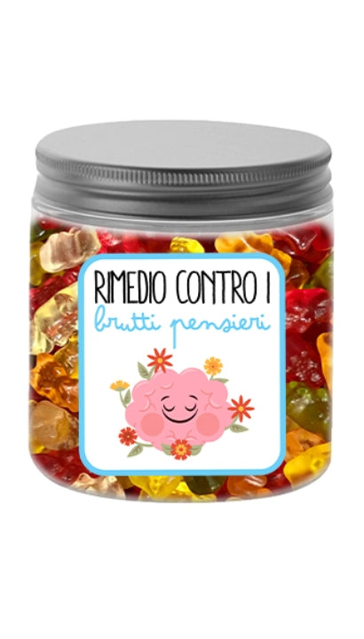Varzilicious Barattolo Caramelle Haribo Rimedio Contro I Brutti Pensieri Celeste