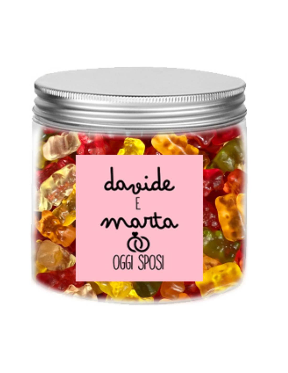 Varzilicious Barattolo Caramelle Haribo Sposi Personalizzabile