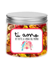 Varzilicious Barattolo Caramelle Haribo Ti Amo In Tutte Le Lingue Del Mondo
