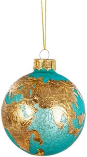 Pallina Albero Di Natale In Vetro Planisfero 8cm
