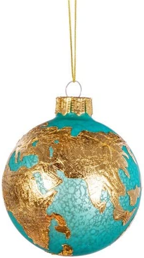 Pallina Albero Di Natale In Vetro Planisfero 8cm