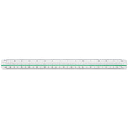 Scalimetro Per Arredamento 30cm 6 Scale: 1:100-200-250-300-400-500