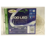 Serie Luci Natale Tubo 100 Micro LED Luce Bianca 5Mt