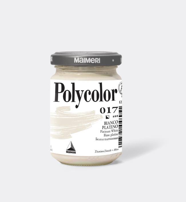 Polycolor 017 Maimeri Bianco Platino Tempera Vinilica 140ml