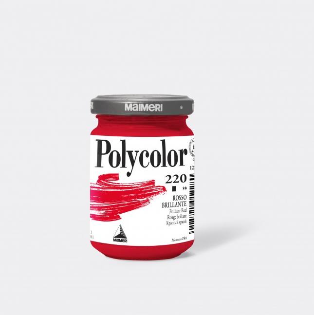 Polycolor 220 Maimeri Rosso Brillante Tempera Vinilica 140ml
