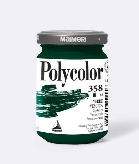 Polycolor 358 Maimeri Verde Vescica Tempera Vinilica 140ml