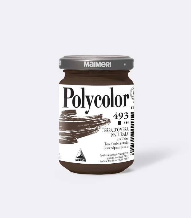 Polycolor 493 Maimeri Terra D'Ombra Naturale Tempera Vinilica 140ml