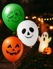 Set 3 Palloncini Di Halloween Con LED 30cm