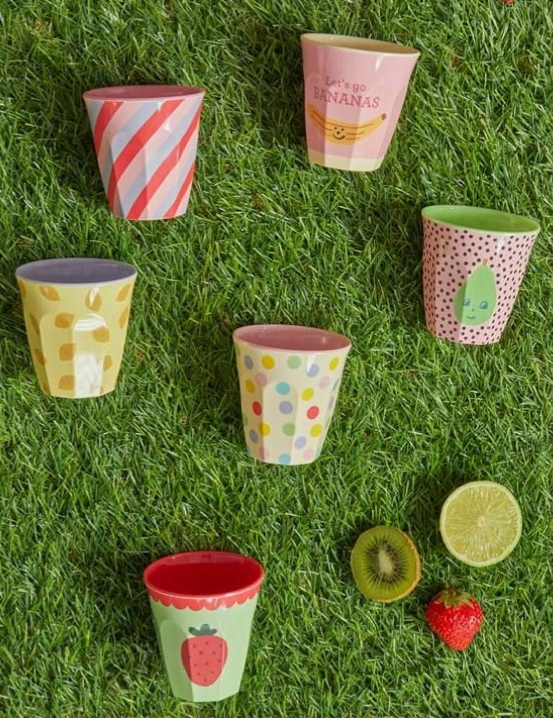 Rice Bicchiere In Melamina Happy Fruits Print 1pz