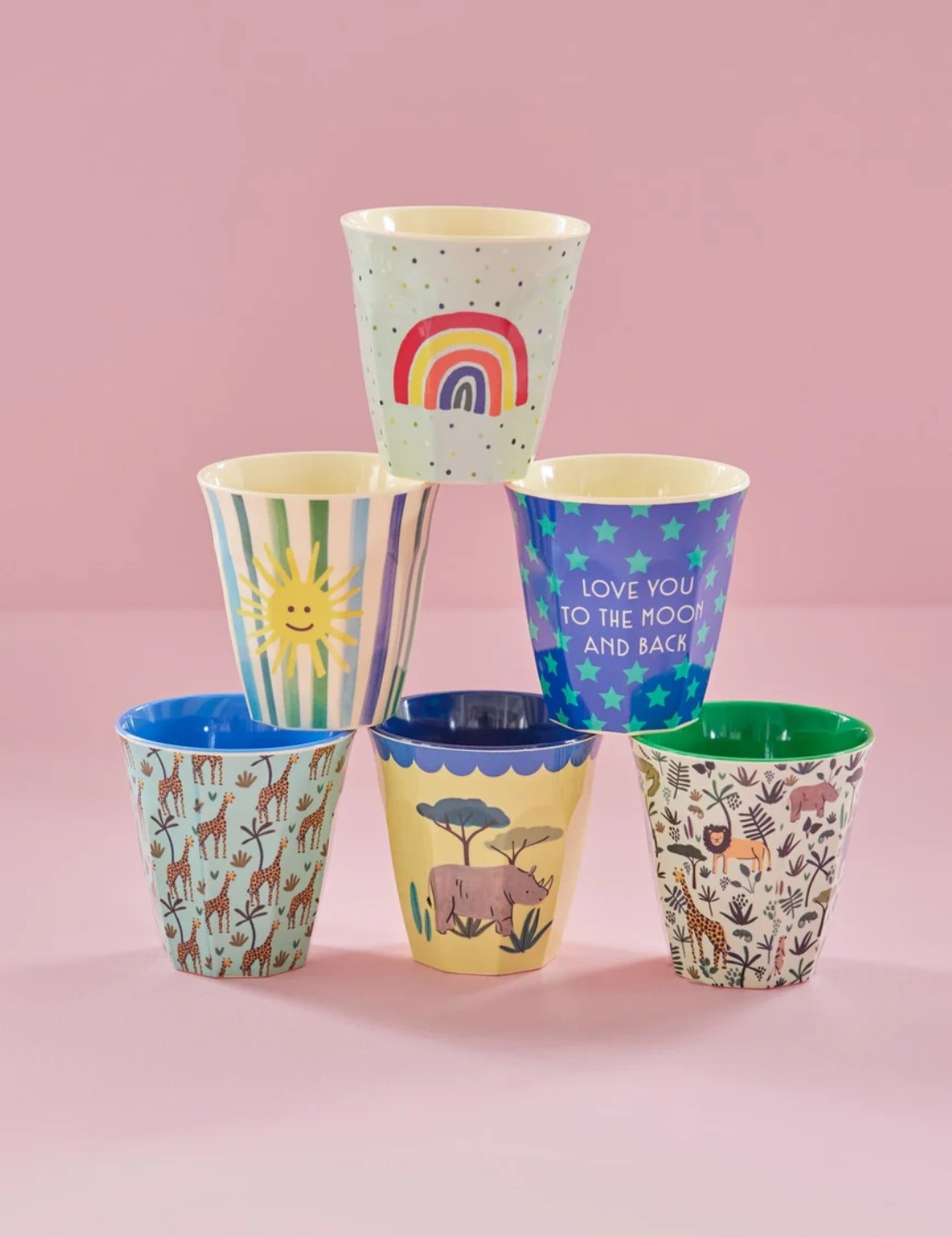 Rice Set 6 Bicchieri In Melamina Funky Print
