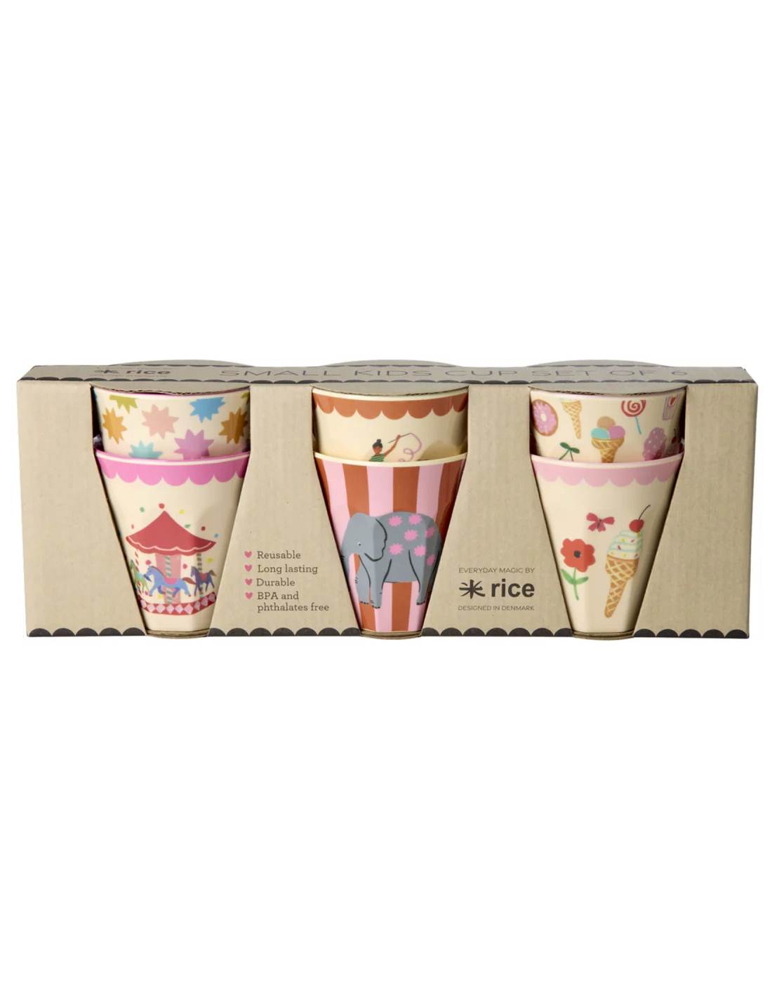 Rice Bicchiere In Melamina Fun Fair Rosa 1pz