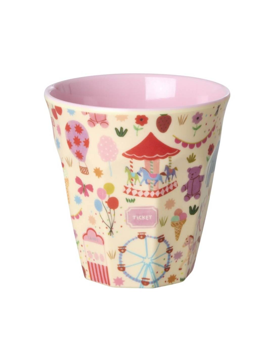 Rice Bicchiere Melamina Fun Fair Rosa