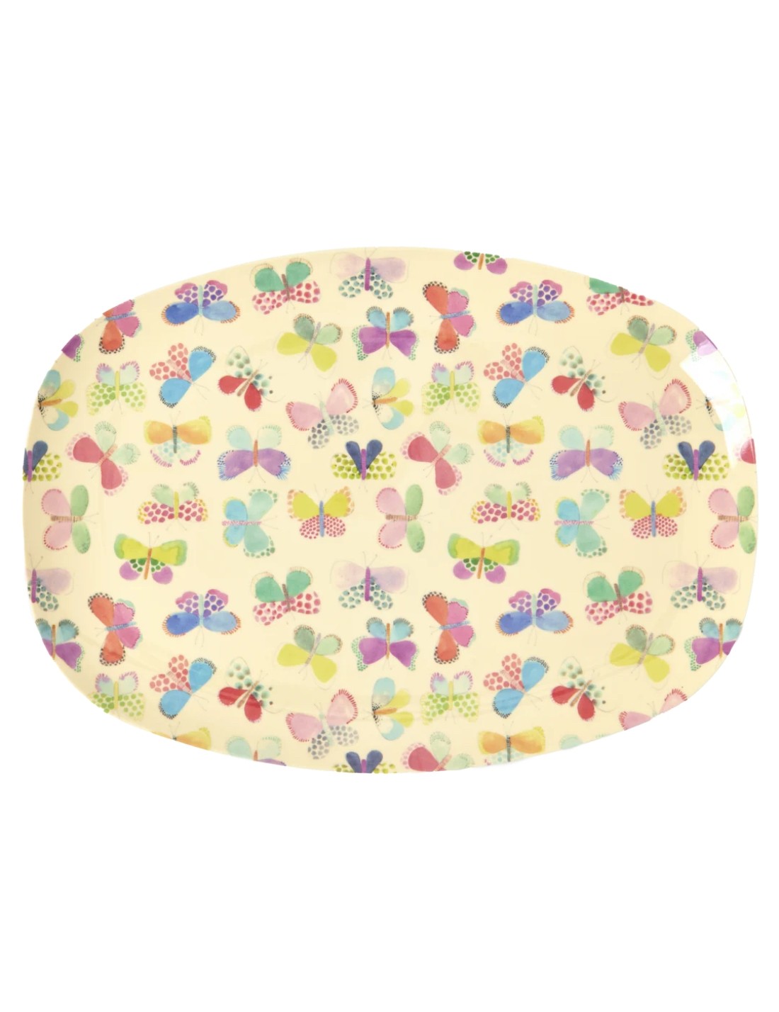 Rice Piatto Piano Grande Rettangolare Butterfly 30cm