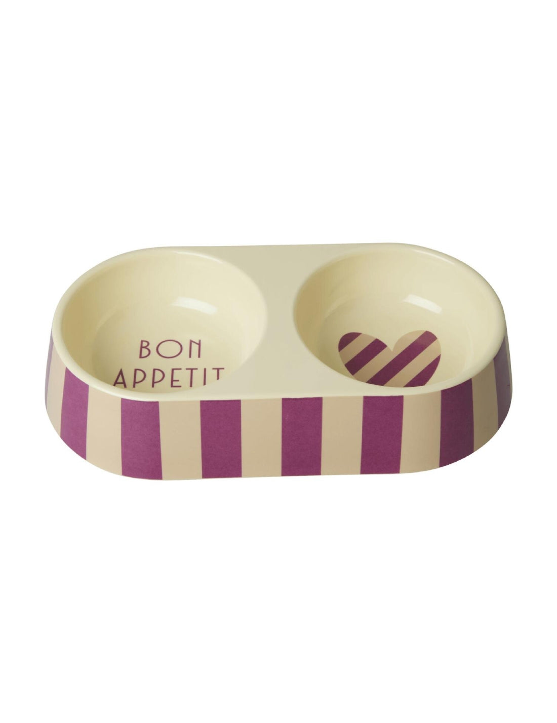 Rice Ciotola Per Animali Melamina Striped Heart 25cm