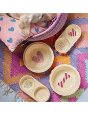 Rice Ciotola Per Animali Melamina Striped Heart 25cm