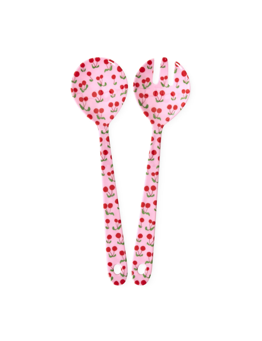 Rice Set Posate Insalata Melamina Rosa Cherry
