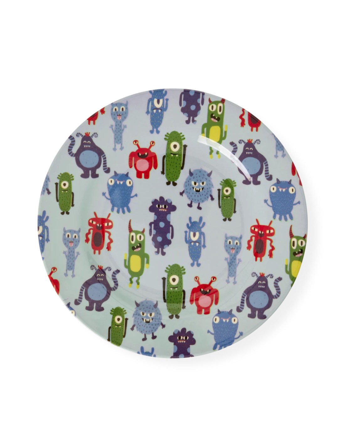 Rice Piatto Piano Per Bambini Melamina Monsters 20cm