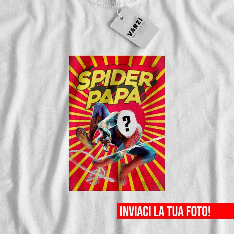 Maglietta Personalizzabile Con Foto Spider Papà