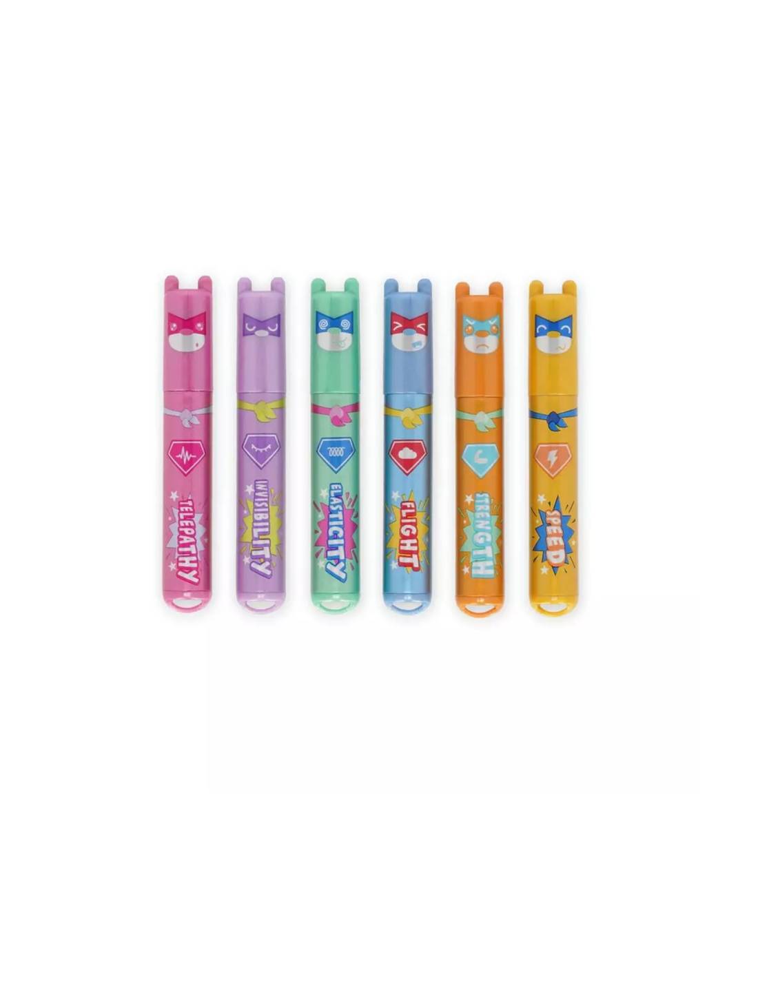 Set 6 Mini Evidenziatori Teddy's Superpower