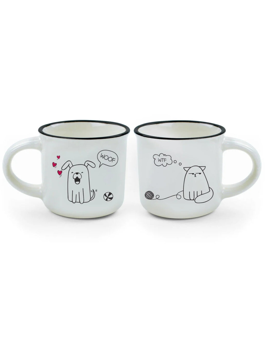 Coppia Di Tazzine Espresso For Two Cane E Gatto Legami