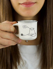Coppia Di Tazzine Espresso For Two Cane E Gatto Legami