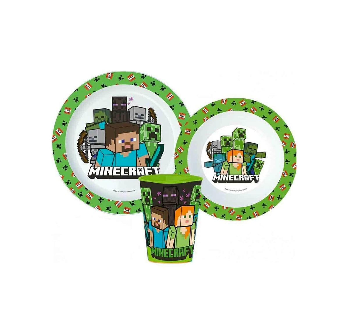 Set Pranzo 3pz Micro Minecraft
