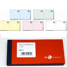 Blocco Foglietti Numerati Da 1 A 100 13x6cm