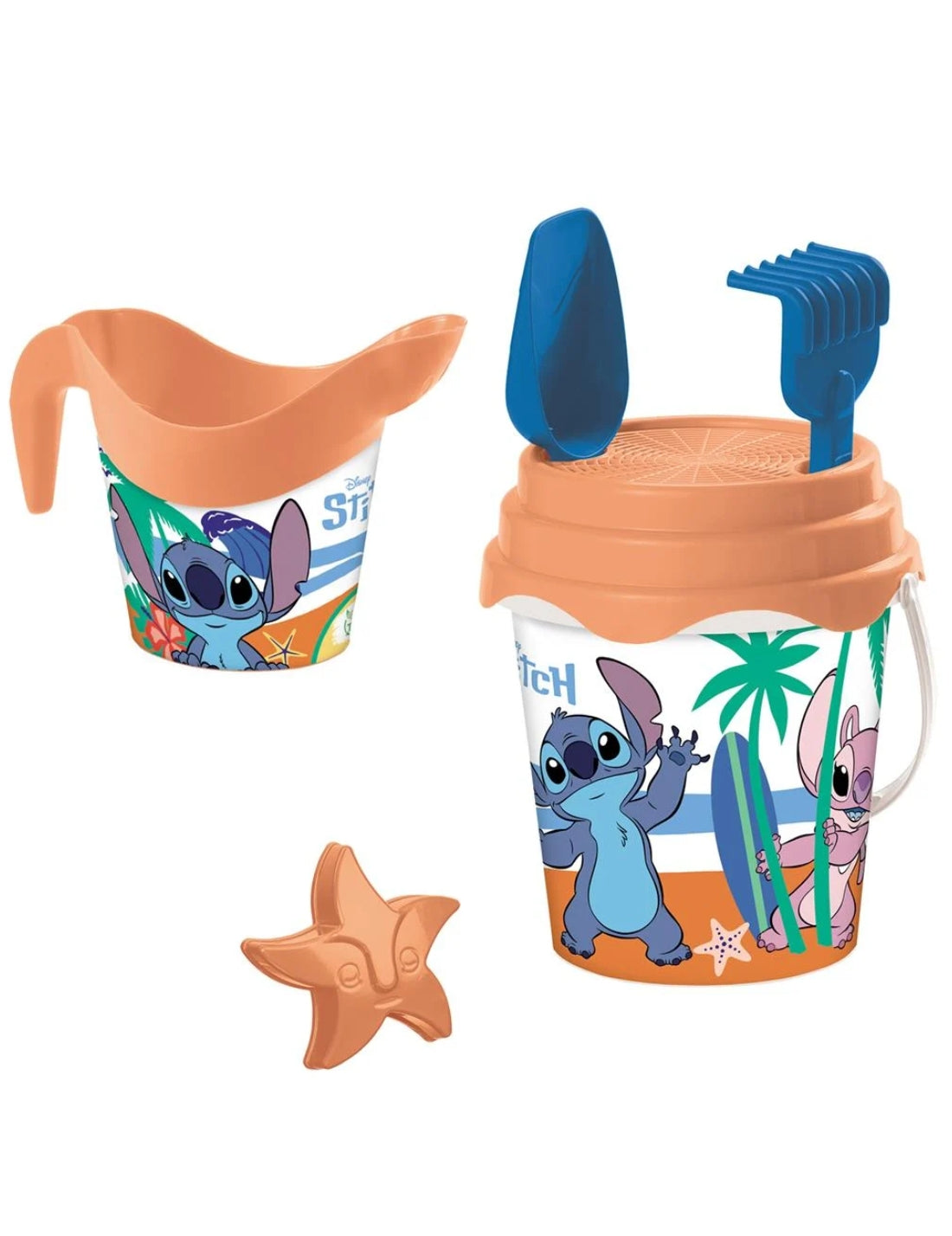 Set Da Spiaggia Secchiello E Accessori Disney Stitch