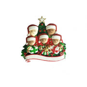 Addobbo Albero Natale 5 In Famiglia Multietnica 10CM