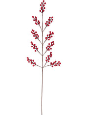 Ramo Decorativo Di Natale Con Bacche Rosse 95cm