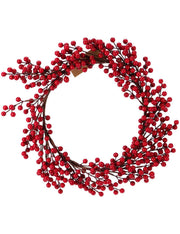 Fuoriporta Ghirlanda Di Natale Con Bacche Rosse 50cm