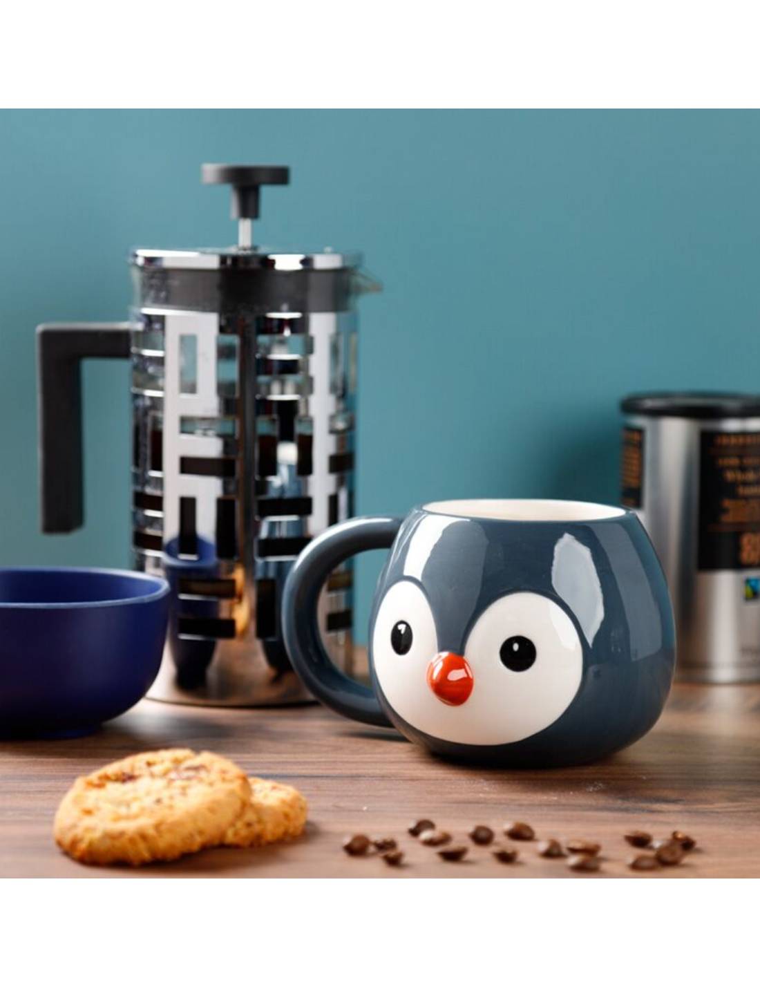 Tazza In Ceramica Animali Dolci Pinguino 600ml