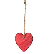 Set 24pz Cuori In Legno Rossi 4cm