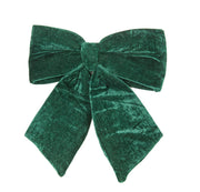 Addobbo Albero Di Natale Fiocco Verde In Velluto 40x40cm
