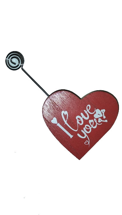 Portafoto Con Dedica I Love You In Legno