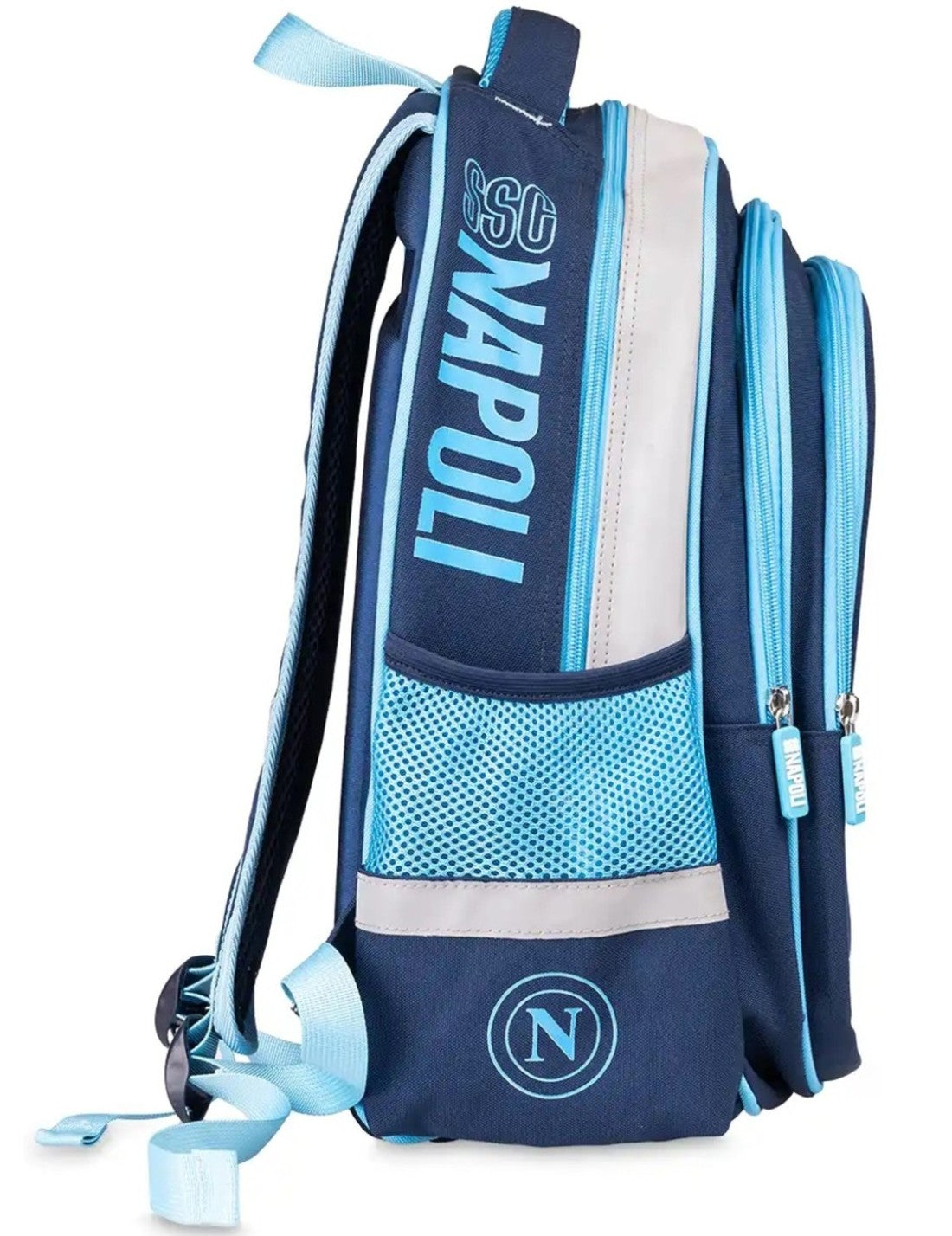 Zaino Scuola Estensibile Colourbook SSC Napoli Con Borraccia Blu