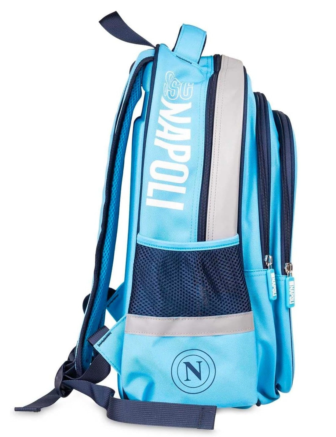 Zaino Scuola Estensibile Colourbook SSC Napoli Con Borraccia Azzurro