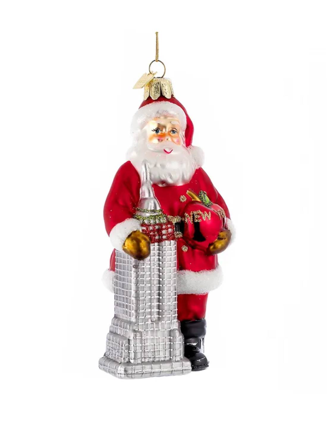 Addobbo Albero Di Natale Babbo Natale Con Empire State Builing 14cm