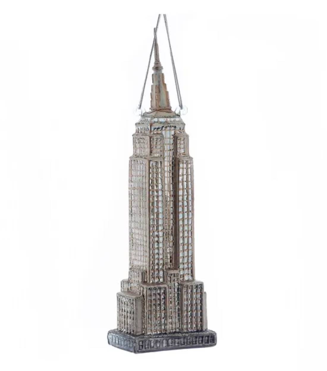 Addobbo Albero Natale In Vetro Empire State Building 16cm