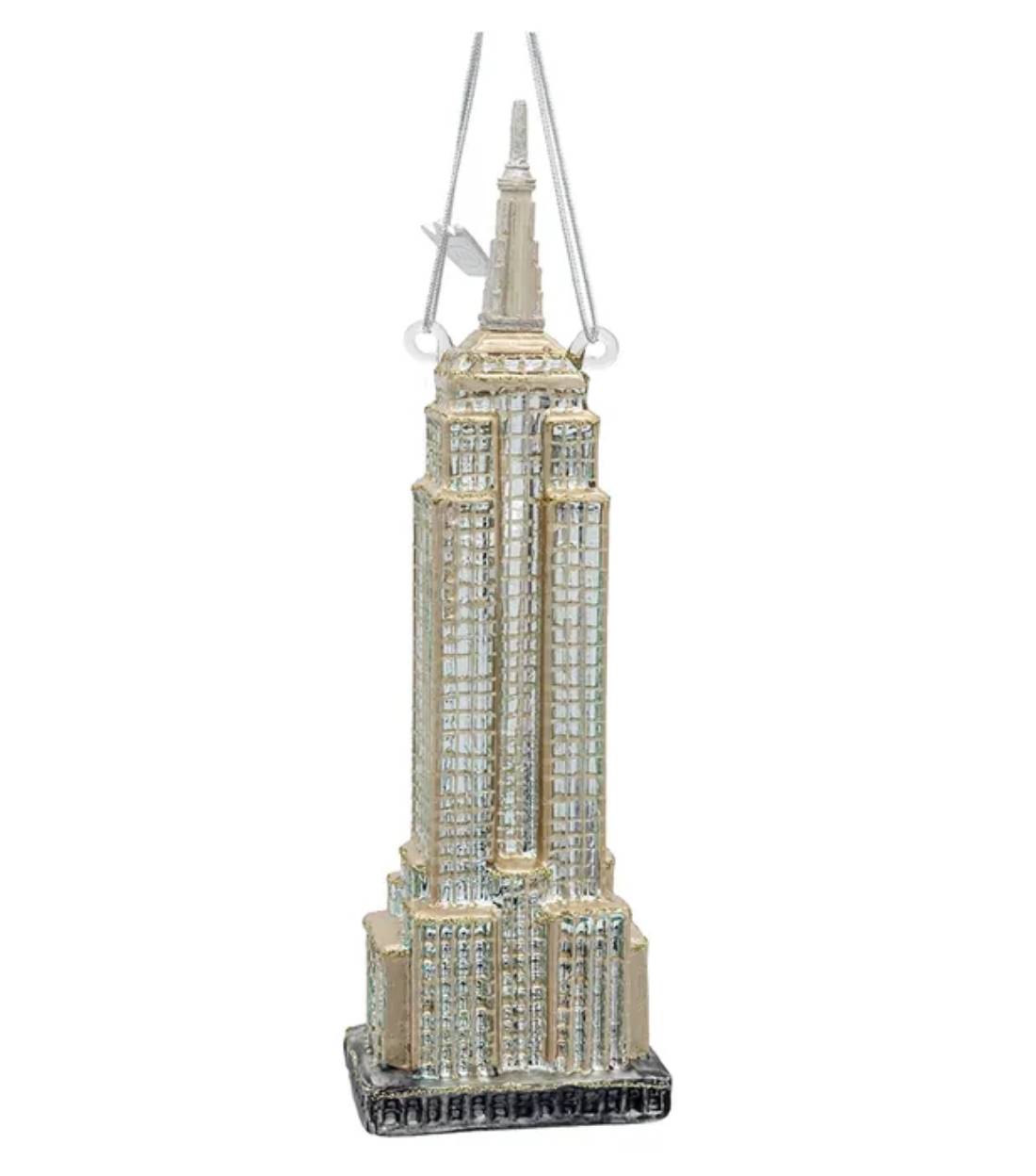 Addobbo Albero Natale In Vetro Empire State Building 16cm