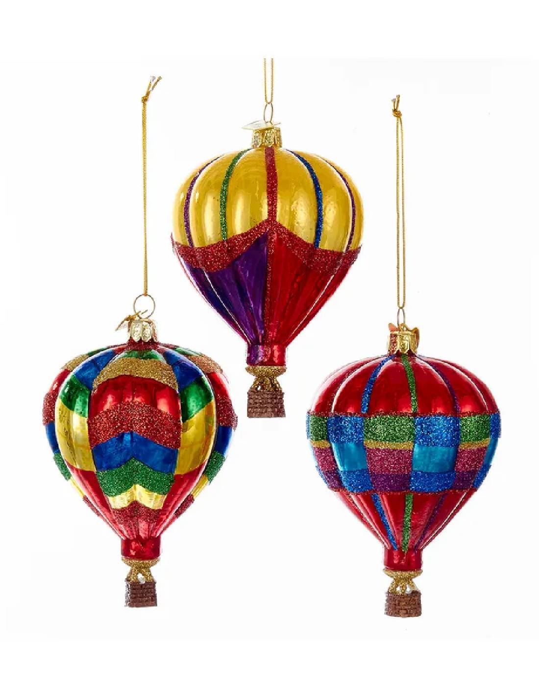 Addobbo Albero Di Natale Mongolfiera 9cm Prodotto Assortito