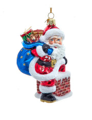 Addobbo Albero Di Natale Babbo Natale Nel Camino 12,7cm