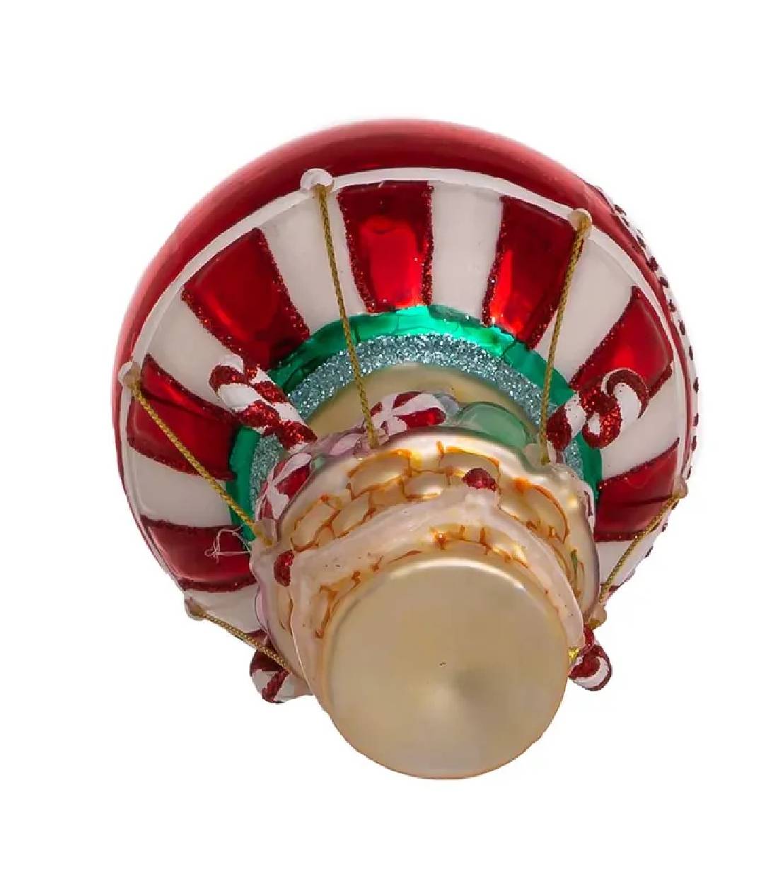 Addobbo Albero Di Natale In Vetro Mongolfiera Candy Express 12cm